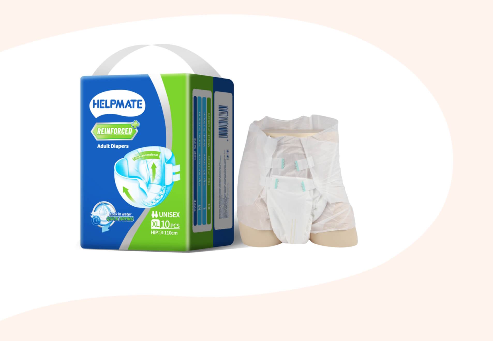 Подгузники для взрослых Helpmate Особенности конструкции с учетом пола