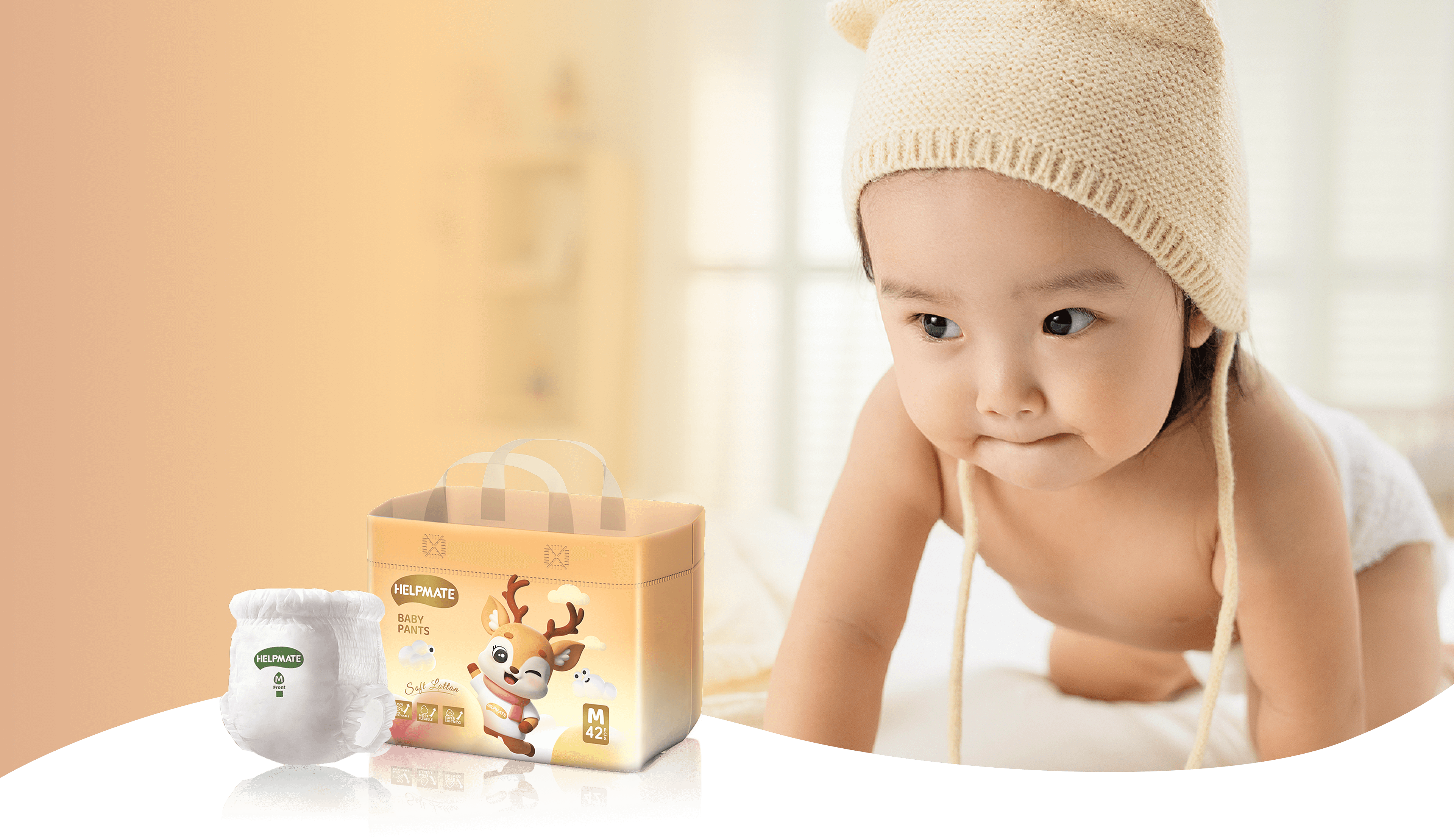 Baby Diaper Collection with Cute Deer Character
